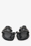 Manolo Blahnik Black Leather Gromet Flats Size 36.5