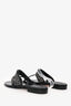Manolo Blahnik Black Leather Gromet Flats Size 36.5