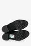 Jimmy Choo Black Leather Diamanté Buckle Block Heel Boots Size 38