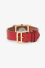 Hermes Red Leather 'Medor' Watch