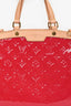 Louis Vuitton 2012 Magenta Vernis Monogram Brea MM Top Handle with Strap