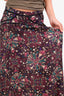 Ba&sh Brown/Purple Floral Printed Midi Skirt Size 36