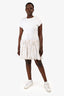 See by Chloe White T-Shirt Eyelet Dress Size L