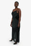Anine Bing Black Silk/Lace/Velvet Maxi Dress Size L