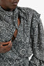 Isabel Marant Black/White Silk Printed Dress Size 42
