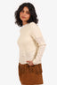 Miu Miu Cream Scallop Hem Sweater Size 38