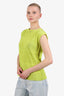 Issey Miyake Lime Green Textured Sleeveless Top Size 2