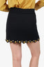 Area Black Scallop Studded Hem Skirt Size S