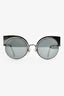 Fendi Black Squared Mirrored Sunglasses