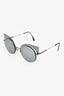Fendi Black Squared Mirrored Sunglasses