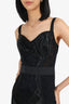 Dolce & Gabbana Black Satin/Lace Sweetheart Corset Mini Dress Size 44