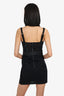 Dolce & Gabbana Black Satin/Lace Sweetheart Corset Mini Dress Size 44