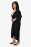 Balenciaga Black Chiffon Flowy Midi Long  Dress Size 38