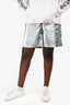 Dries Van Noten Silver Bermuda Shorts Size 38