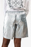 Dries Van Noten Silver Bermuda Shorts Size 38
