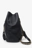 Jimmy Choo Black Leather Chain Detail Convertible 2Way Echo Shoulder Bag/Backpack (As Is)