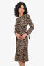 Reformation Leopard Print Port High Neck Midi Dress Size 2