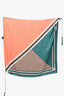 Louis Vuitton Orange/Green Silk/Leather Triangle Tassel Scarf Printed Scarf