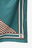 Louis Vuitton Orange/Green Silk/Leather Triangle Tassel Scarf Printed Scarf