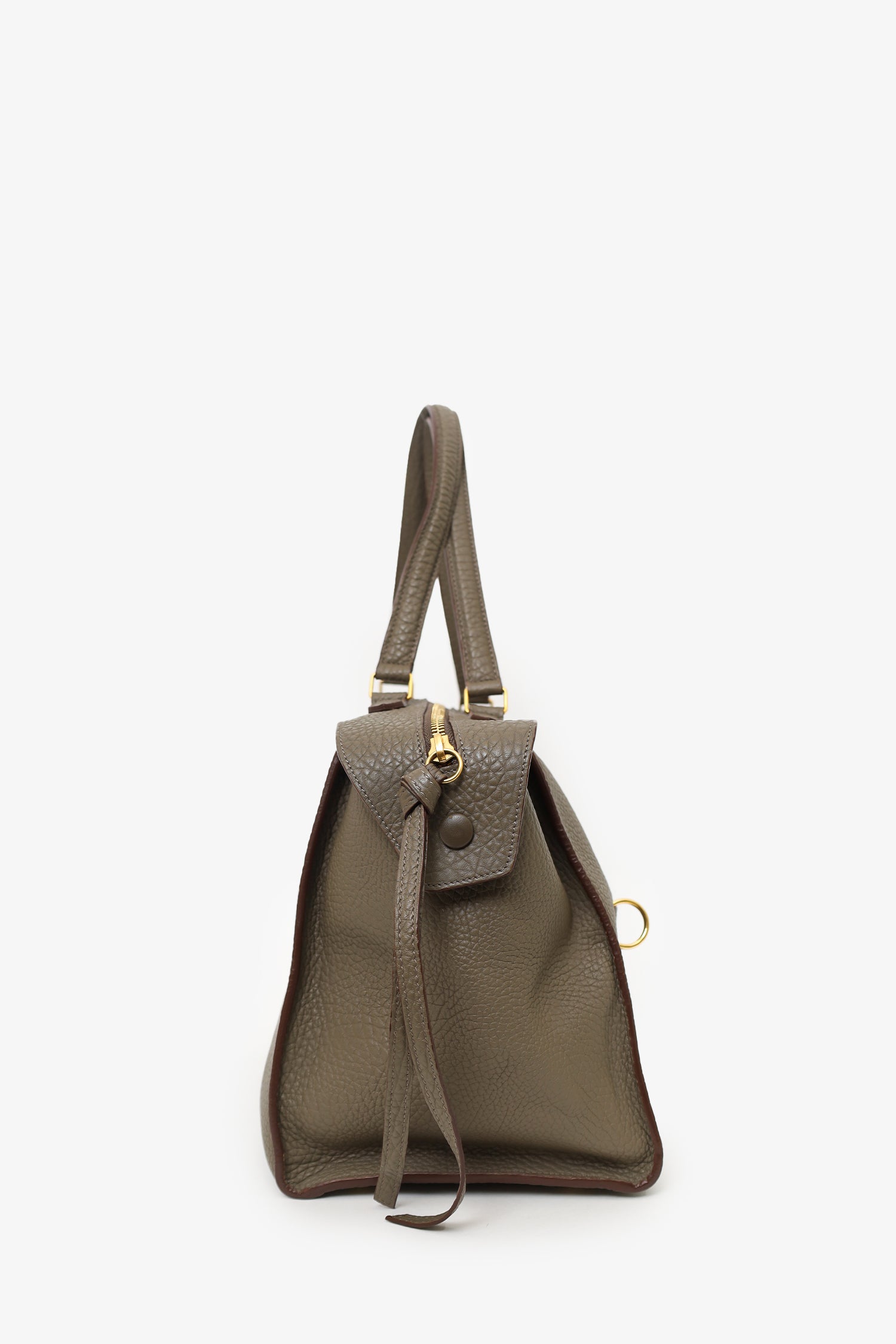 Celine Khaki Green Leather Ring Bag – Mine & Yours