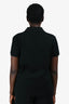 Saint Laurent Black Cotton Logo Embroidered Polo Shirt Size M Mens