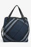 Burberry Navy Nova Check Nylon Tote Bag