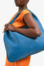 Bottega Veneta Teal Leather Extra Large Intrecciato Shoulder Bag