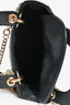 Christian Dior Black Leather Gold 'Clovers' Embroidered Mini Lady Dior