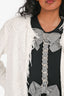 Iro White Tweed Light Weight Fringe Blazer Size 38