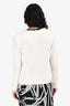 Iro White Tweed Light Weight Fringe Blazer Size 38