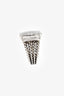 David Yurman Sterling Sliver Diamond Pave 'Wheaton' Ring Size 7