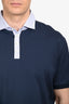Brunello Cucinelli Blue Cotton/Poplin Polo Shirt Size 56 Mens