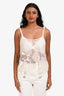 Fabiana Filippi White Mesh/Sequin Tank Size XS