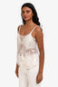 Fabiana Filippi White Mesh/Sequin Tank Size XS