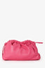 Mansur Gavriel Pink Leather Ruched Crossbody Clutch