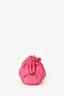 Mansur Gavriel Pink Leather Ruched Crossbody Clutch
