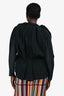 Marni Black Wool/Cotton Ruffled Cut-Out Sleeve Belted Cardigan Size 44