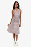 MCQ Alexander Mcqueen Pink/Blue Knit Cut Out Sleeveless Midi Dress Size S