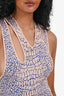 MCQ Alexander Mcqueen Pink/Blue Knit Cut Out Sleeveless Midi Dress Size S