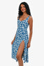 Reformation Blue/White Floral Sleeveless Midi Dress Est. Size S