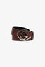 Gucci Brown Leather Guccisima GG Buckle Size 90/36