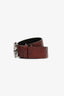 Gucci Brown Leather Guccisima GG Buckle Size 90/36