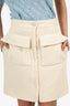 Pre-Loved Chanel™ Cream Tweed Pocket Midi Skirt Size 36