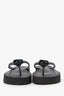 Gucci Black GG Logo Flip Flops Size 40