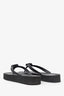 Gucci Black GG Logo Flip Flops Size 40