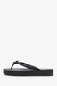 Gucci Black GG Logo Flip Flops Size 40