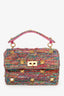 Valentino Multicolour Roman Stud Woven Handle Bag