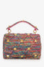 Valentino Multicolour Roman Stud Woven Handle Bag