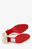 Christian Louboutin White Leather 'So Jane' Slingback Pumps Size 39