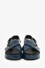 Dries Van Noten Blue Patent Leather Criss Cross Sandals Size 38.5